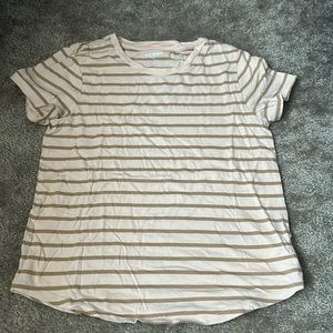 Pink and tan striped shirt